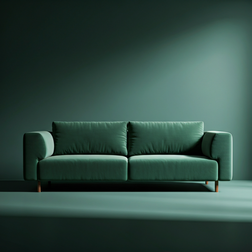 Curated living room furniture detail